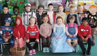  ?? Fitzgerald. Photos by Sheila ?? Junior Infants looking the part during World Book Day at Boherbue National School.