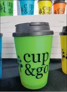  ??  ?? The cups are double walled, meaning they will keep drinks warm and hands safe.