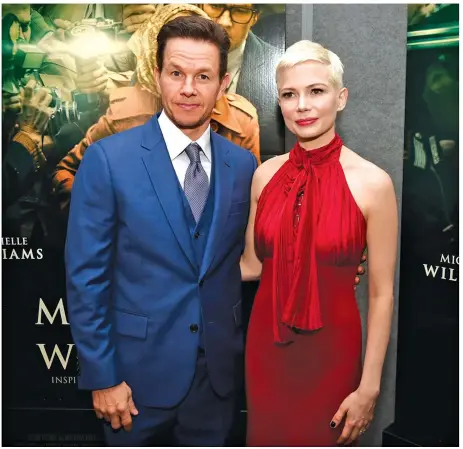  ??  ?? Mark Wahlberg and Michelle Williams