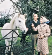  ??  ?? The Duke visits a conservati­on project at Sandringha­m in 2013, left; the Queen and Duke at Balmoral in 1972, above; the Duke plants an oak tree in Windsor Great Park in 1992, below