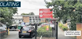  ??  ?? Field End Junior School in Ruislip