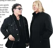  ?? BRIAN ACH/THE ASSOCIATED PRESS ?? Journey lead guitarist Neal Schon, left, and Def Leppard singer Joe Elliott are excited about their joint 60-show tour this summer.
