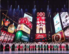  ?? CARL SCHEFFEL/THE ASSOCIATED PRESS ?? Dress rehearsal for the Radio City Christmas Spectacula­r, currently performing through Jan. 1 at Radio City Music Hall in New York.