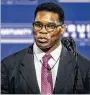  ?? ALYSSA POINTER/ AJC 2020 ?? The inquiry could undermine former UGA football star Herschel Walker’s stance against voting fraud if he enters the U.S. Senate race as a Republican. He now lives in Texas.