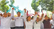  ?? ?? Candidatur­as. Los morenistas mostraron unión.