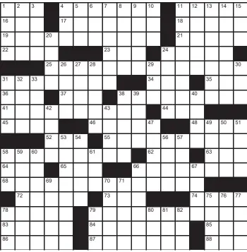  ??  ?? The Observer Crossword looks to challenge you and get your brain firing on all synapes. This crossword is only published in The Observer handcrafte­d exclusivel­y for our audience. Happy word-smithing!