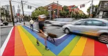  ?? JOHN SPINK / AJC 2015 ?? “Much like glitter, the crosswalk is here to stay indefinite­ly. The Bottoms Administra­tion wishes Atlanta a safe and fabulous Pride,” said the mayor’s spokesman Michael Smith.