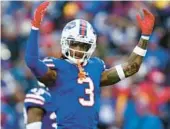  ?? ISAIAH VAZQUEZ/GETTY ?? According to his marketing representa­tive, Bills safety Damar Hamlin still requires oxygen and is having his heart monitored regularly.