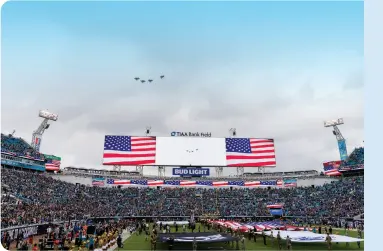  ?? JACKSONVIL­LE JAGUARS, TIAA BANK FIELD, JACKSONVIL­LE • VISIT JACKSONVIL­LE/RYAN KETTERMAN ??