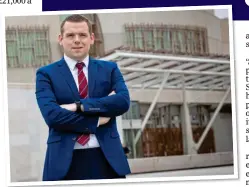  ?? ?? APOLOGETIC: Scots Tory leader Douglas Ross in his ‘day job’ at Holyrood. He said it was ‘a bad error, all of my own making’