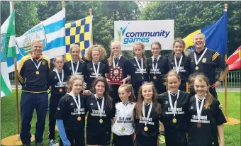  ??  ?? Congratula­tions to the u14 girls football team that won the Munster Community Games finals at U.L. last weekend. The winning team who will now represent Kerry at the National finals are Ashling Kelly, Cliona Pierse, Emma Browne, Ava Grimes, Aoife...