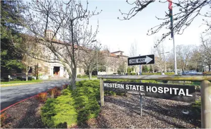  ??  ?? WASHINGTON: The entrance to Western State Hospital is seen in Lakewood, Wash.