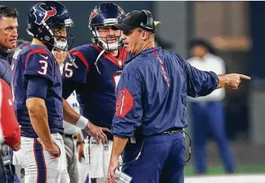  ?? Brett Coomer /Houston Chronicle ?? Texans coach Bill O’Brien has benched his Week 1 starters at some point in each of his three seasons.