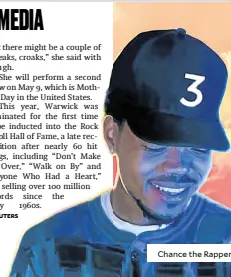  ?? —REUTERS ?? Chance the Rapper