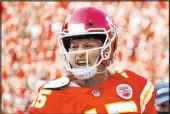  ??  ?? Chiefs quarterbac­k Patrick Mahomes threw for 337 yards and three TDS in Sunday’s victory over the Browns.