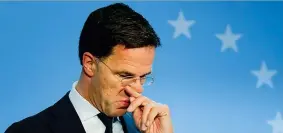  ??  ?? In lutto
Il premier olandese Mark Rutte, 53 anni: sua mamma è mancata lo scorso 13 maggio