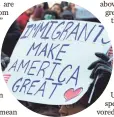  ?? JOSE LUIS MAGANA, AP ?? Supporters of immigrants’ rights march in Washington, D.C., on Feb. 16.