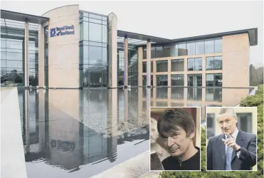  ??  ?? 0 Ian Rankin described partying with RBS chief Sir Fred Goodwin and staff at its vast Edinburgh HQ