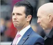  ?? Chip Somodevill­a Pool Photo ?? EMAILS show Donald Trump Jr. met with Russians in 2016 expecting to get “dirt” on Hillary Clinton.