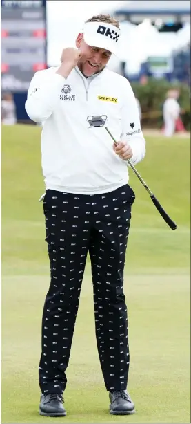  ?? ?? Ian Poulter went round the Old Course in an impressive three-under 69