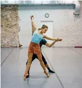  ??  ?? Dancer Alexandra Kirshina rehearses on pointes made at Grishko company especially for her.