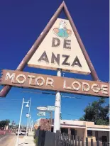  ?? STEVE SINOVIC/JOURNAL ?? The DeAnza Motor Lodge sign will be one of the few surviving elements of the original structure.