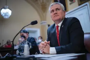  ?? The Associated Press ?? ■ House Oversight and Accountabi­lity Committee Chairman James Comer, R-Ky., pauses for questions in the House Rules Committee as he advances a GOP effort to disapprove of action by the District of Columbia Council on a local voting rights act and a criminal code revision on Feb. 6 at the Capitol in Washington. President Joe Biden has told Senate Democrats that he’ll sign a bill overriding the District of Columbia’s effort to overhaul how the city prosecutes and punishes crime.