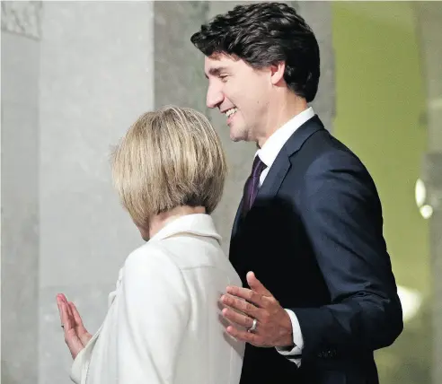  ?? LARRY WONG / POSTMEDIA NEWS FILES ?? Alberta Premier Rachel Notley with Prime Minister Justin Trudeau in 2016.