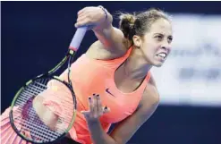  ??  ?? BEIJING: In this Oct. 7, 2016 file photo, Madison Keys of the United States serves against Petra Kvitova of the Czech Republic during the women’s singles quarterfin­als of the China Open tennis tournament in Beijing. Keys is the first American outside...