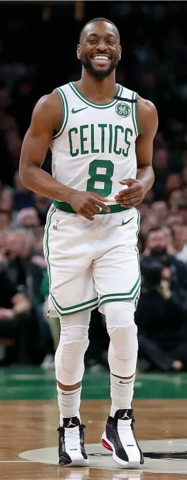  ?? STuART CAHILL / HeRALd sTAFF FILe ?? READY TO ROLL: Celtics guard Kemba Walker said the break from the coronaviru­s was important for him as he needed to rest his injured left knee. He is now set to go when the season resumes in Orlando at the end of the month.