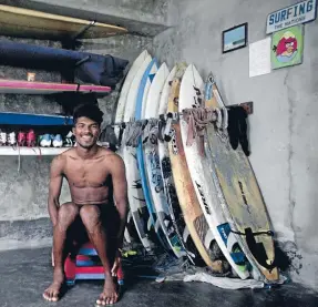  ?? Photo: Getty Images ?? Board room: Shahadat Hosen, the founder of the Cox’s Bazar Lifesaving Surfing Club – a small example of the efforts some Bangladesh­is are making to realise the tourist potential of their land.