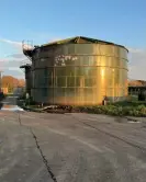  ?? ?? A storage tank at the Horley sewage treatment works. Photograph: Keith Barlow