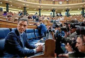  ?? ?? Spanish Prime Minister Pedro Sanchez after the amnesty bill was rejected in parliament.