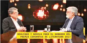  ??  ?? Ramírez en “FOCOS”. El escritor nicaragüen­se participó en una conversaci­ón de 30 minutos en “FOCOS”.