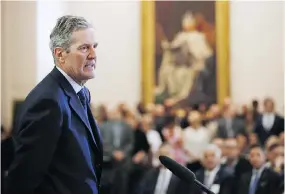  ?? JOHN WOODS / THE CANADIAN PRESS FILES ?? Premier Brian Pallister says Manitoba is pulling out of its plan to charge a carbon tax and is joining the number of provinces opposed to the federal government’s demands.