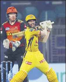  ?? IPL/BCCI ?? Ruturaj Gaikwad scored a 44-ball 75 for Chennai Super Kings against Sunrisers Hyderabad in New Delhi on Wednesday.