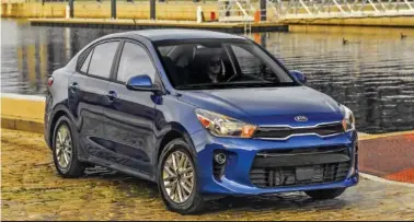  ?? (Kia/TNS) ?? With the 2018 Kia Rio, count on an impressive­ly tight structure, a quiet cabin, and a fun driving experience.