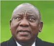  ?? ?? Cyril Ramaphosa.