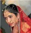  ??  ?? Manaswini Voora on her wedding day in 2015.