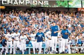  ??  ?? Así fue, Dodgers es campeón de la División Oeste