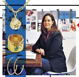  ??  ?? From top: jewellery designer Monica Vinader in her Norfolk studio – portrait by Ben Murphy –and a selection of Monica Vinader pieces; the Matchesfas­hion team in a Zoom meeting: (clockwise from top left) Jess Christie, Natalie Kingham and head of communicat­ions Hannah Lawton