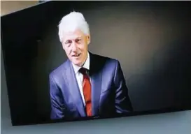  ??  ?? President Bill Clinton taler fra veggen i sitt prangende bibliotek i Little Rock. Men Arkansas går nå i bresjen for konservati­v politikk.