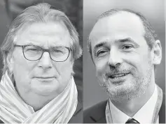  ??  ?? Combinatio­n photo of Jacky Lorenzetti (left) and Thomas Savare