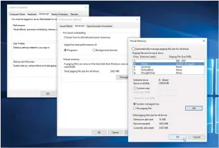  ??  ?? Tweak virtual memory settings for better responsive­ness.