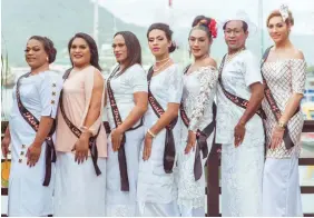  ?? Miss Samoa fa’afafine 2019-20 pageant contestant­s. Photo: Samoa Fa’afafine Associatio­n / Facebook ??