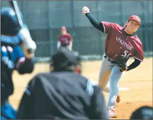  ?? VCSU Photo ?? William Hlady pitches Saturday for VCSU.