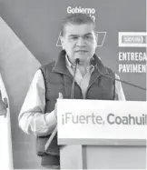  ?? /CORTESÍA ?? Gobernador Miguel Riquelme