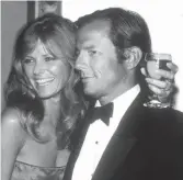  ??  ?? Wine, women and snogs: Peter Beard, the late playboy, and his wife, Cheryl Tiegs