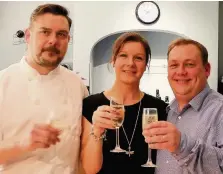  ?? Chef Paul Moore with owners Craig and Cathy Walsh at Infusions Cafe & Bistro in Burscough ??