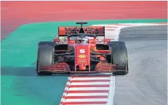  ?? AFP ?? Ferrari’s Sebastian Vettel during a test in Barcelona.